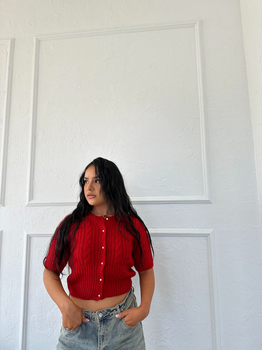 Cherry Knit Top